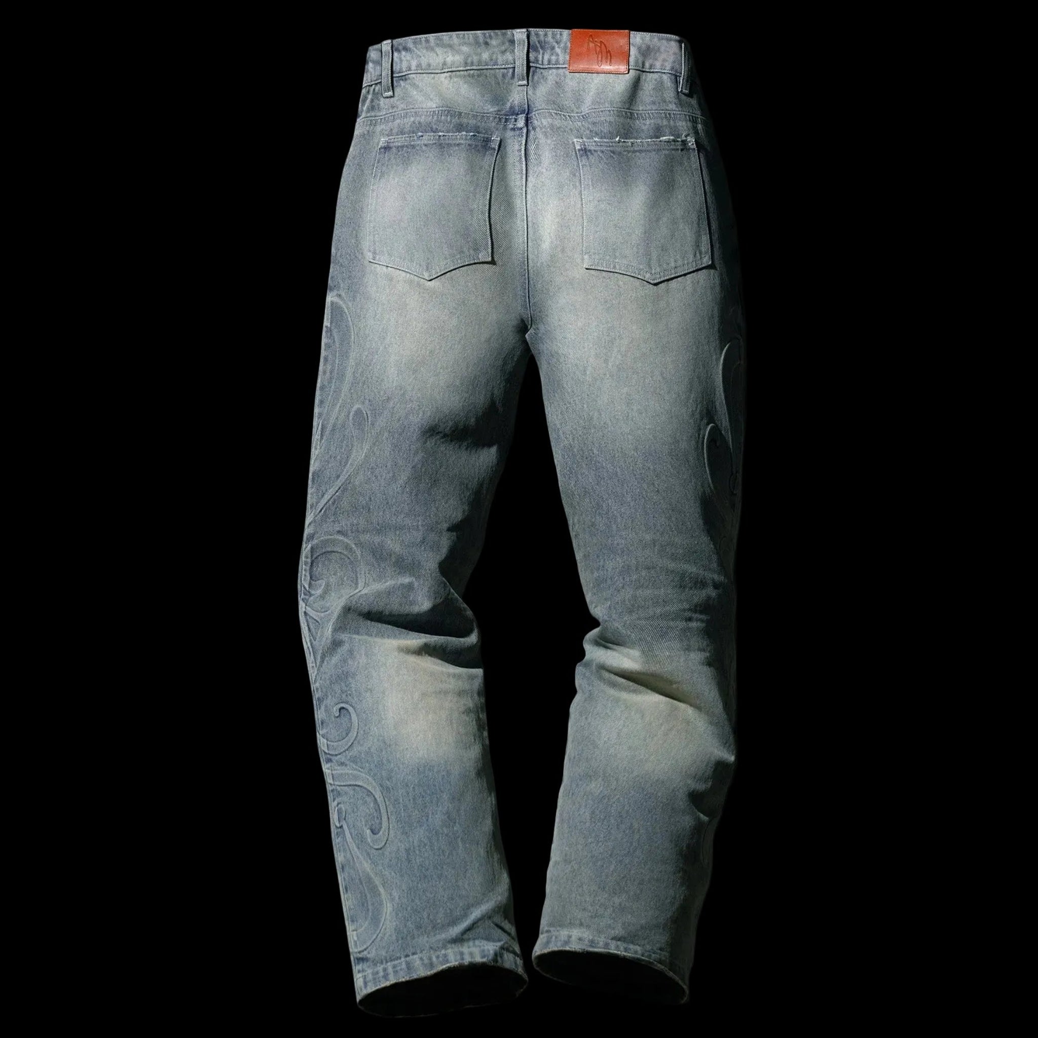 GLACIER EMBOSSED DENIM PANT
