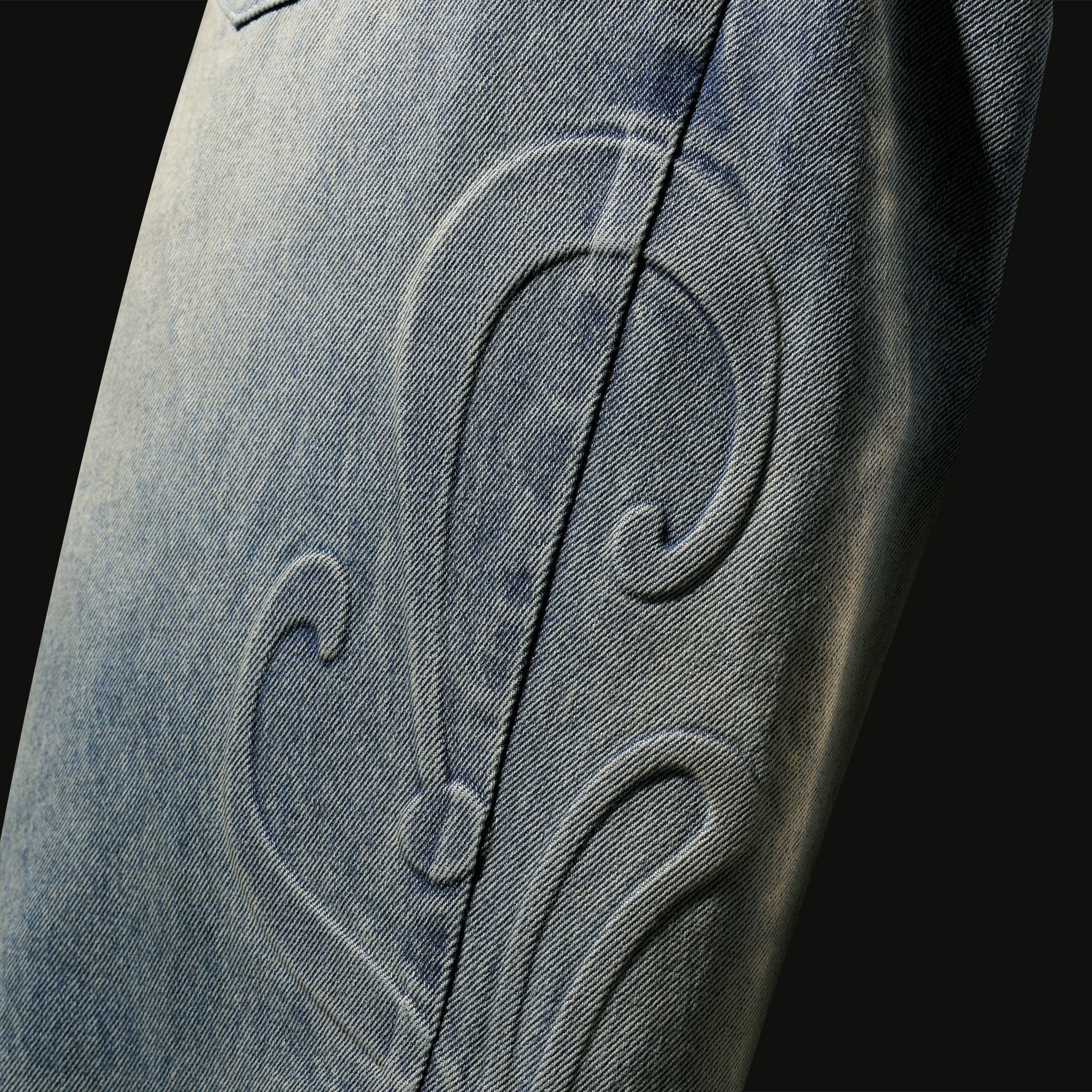GLACIER EMBOSSED DENIM PANT