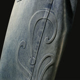 GLACIER EMBOSSED DENIM PANT