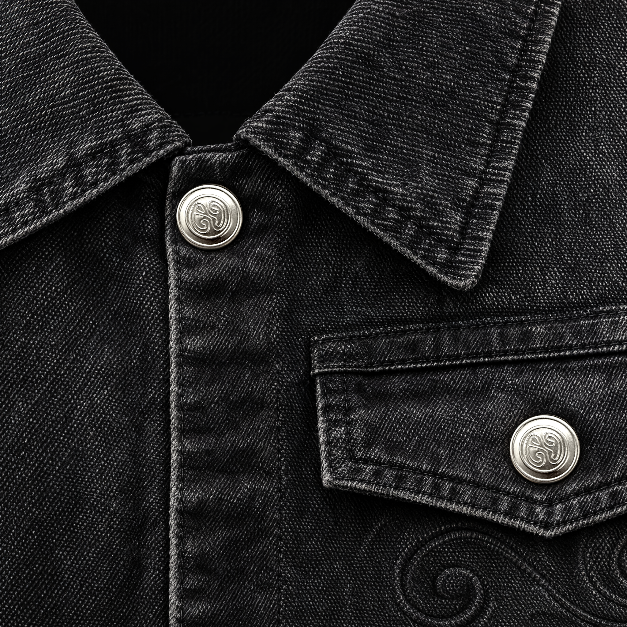 Umbra Embossed Denim Jacket