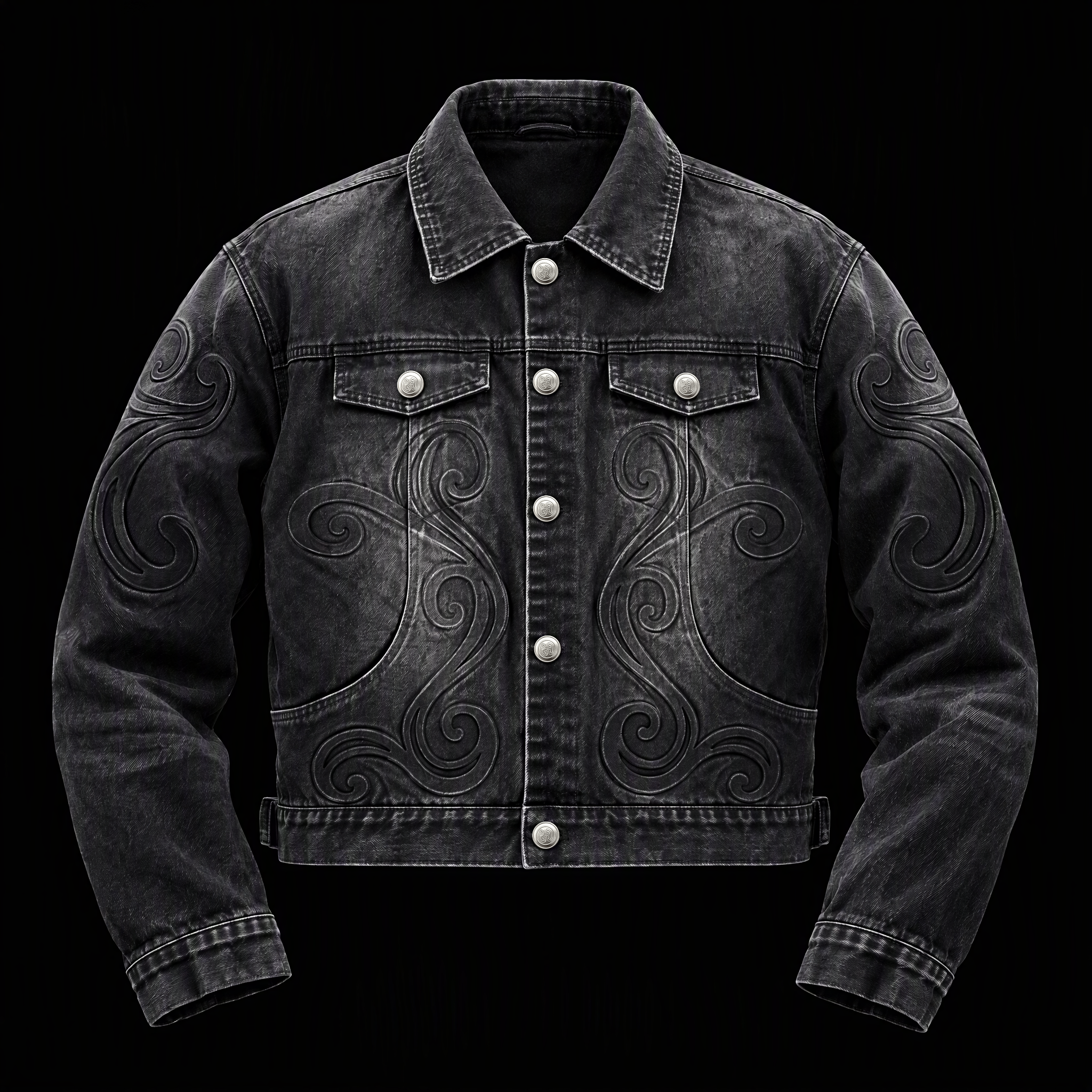 Umbra Embossed Denim Jacket