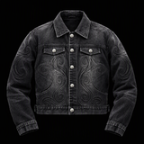 Umbra Embossed Denim Jacket
