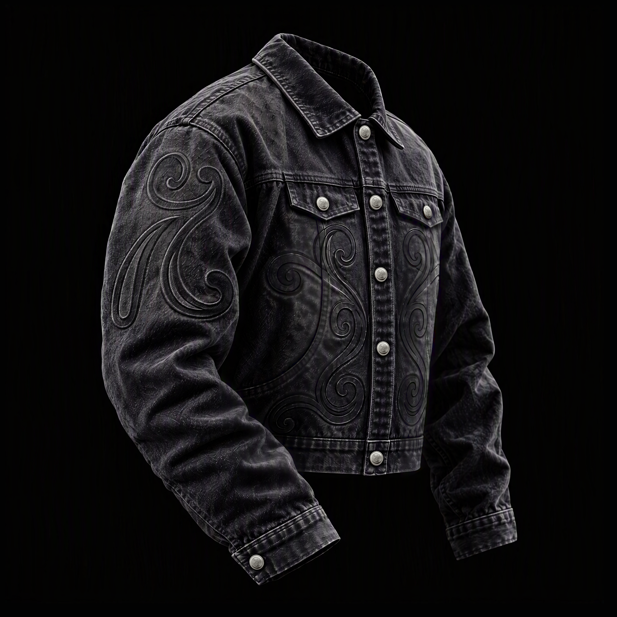 Umbra Embossed Denim Jacket