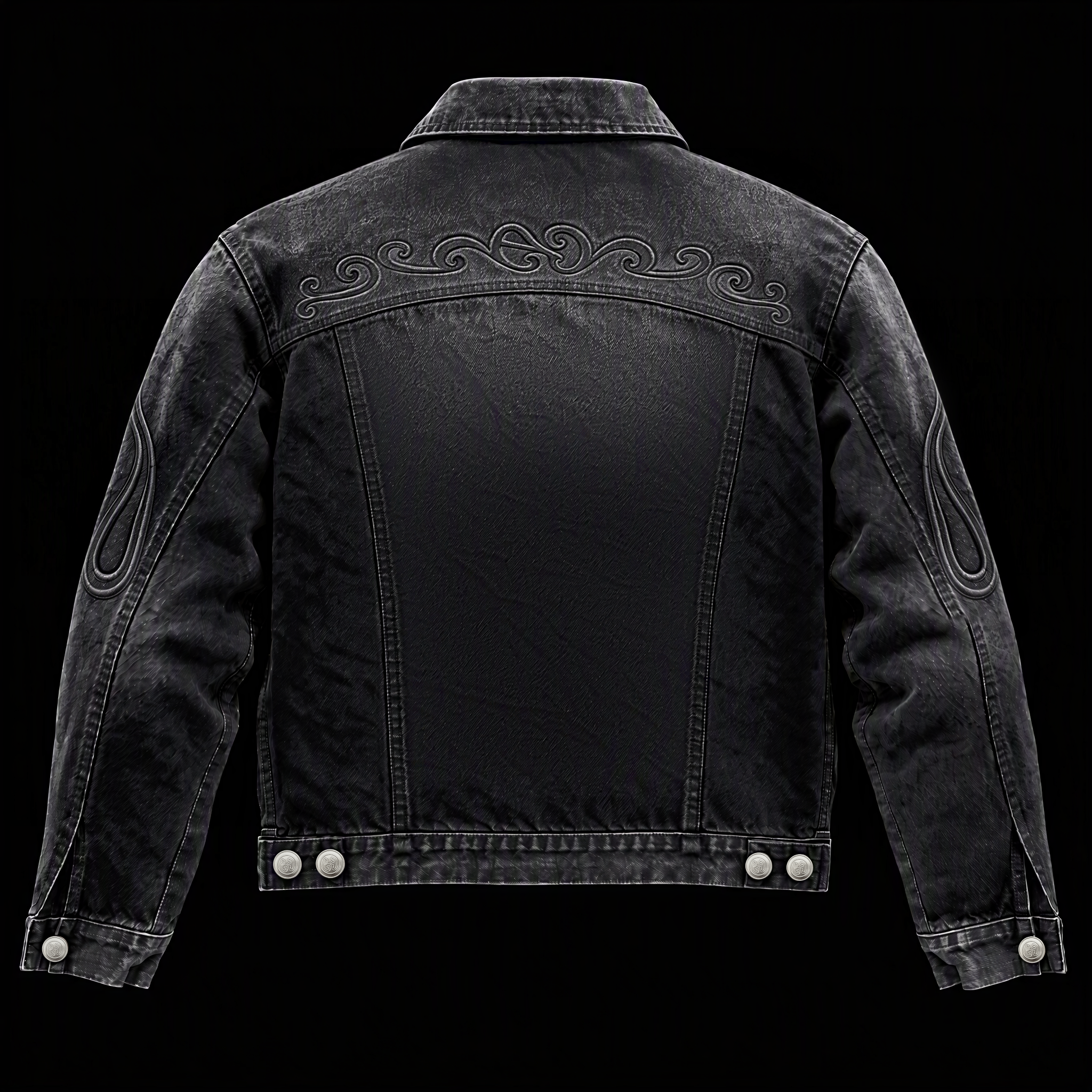 Umbra Embossed Denim Jacket