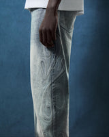 GLACIER EMBOSSED DENIM PANT
