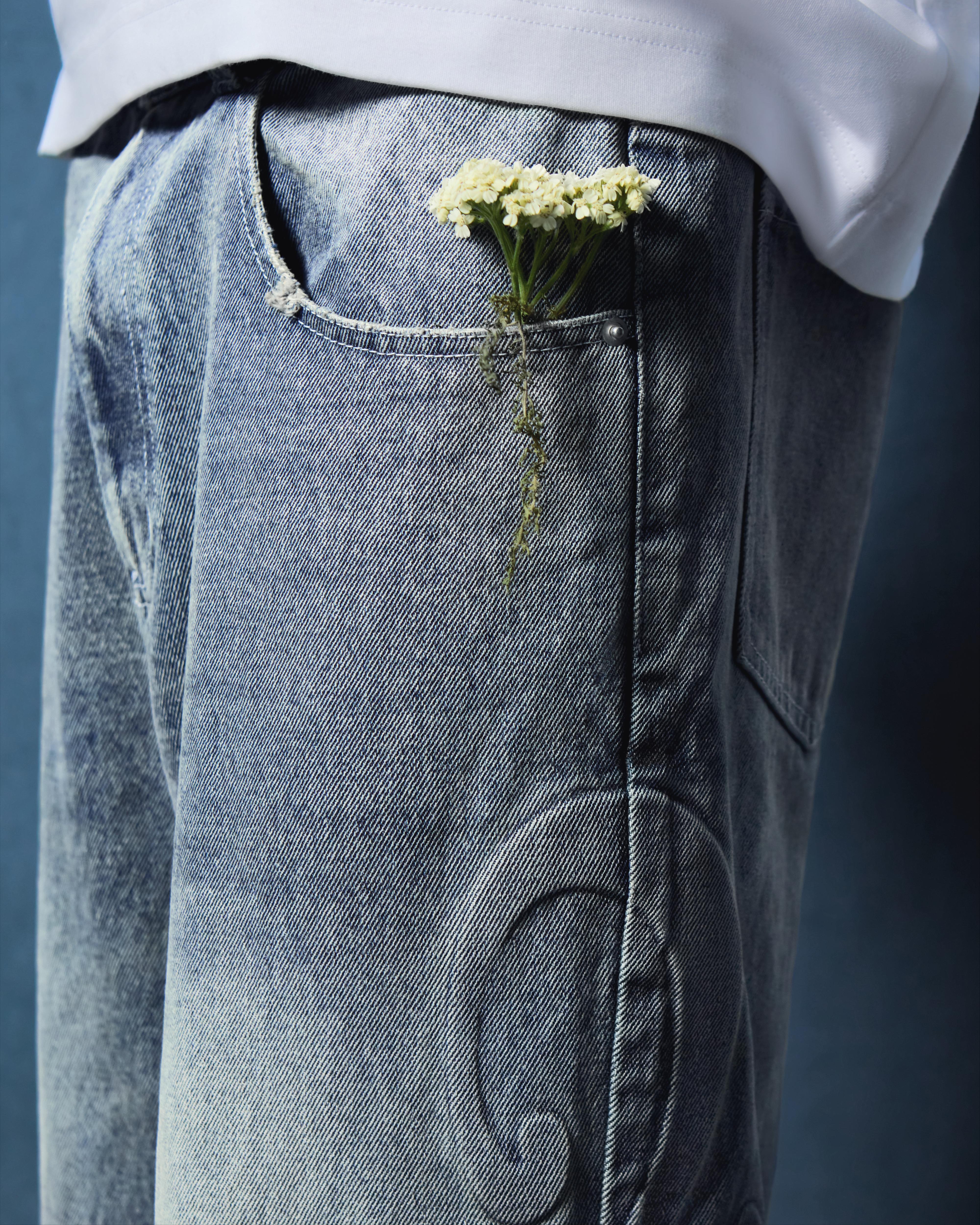 GLACIER EMBOSSED DENIM PANT