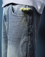 GLACIER EMBOSSED DENIM PANT