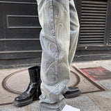 GLACIER EMBOSSED DENIM PANT