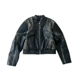 "BRUMAL" LEATHER BOMBER JACKET